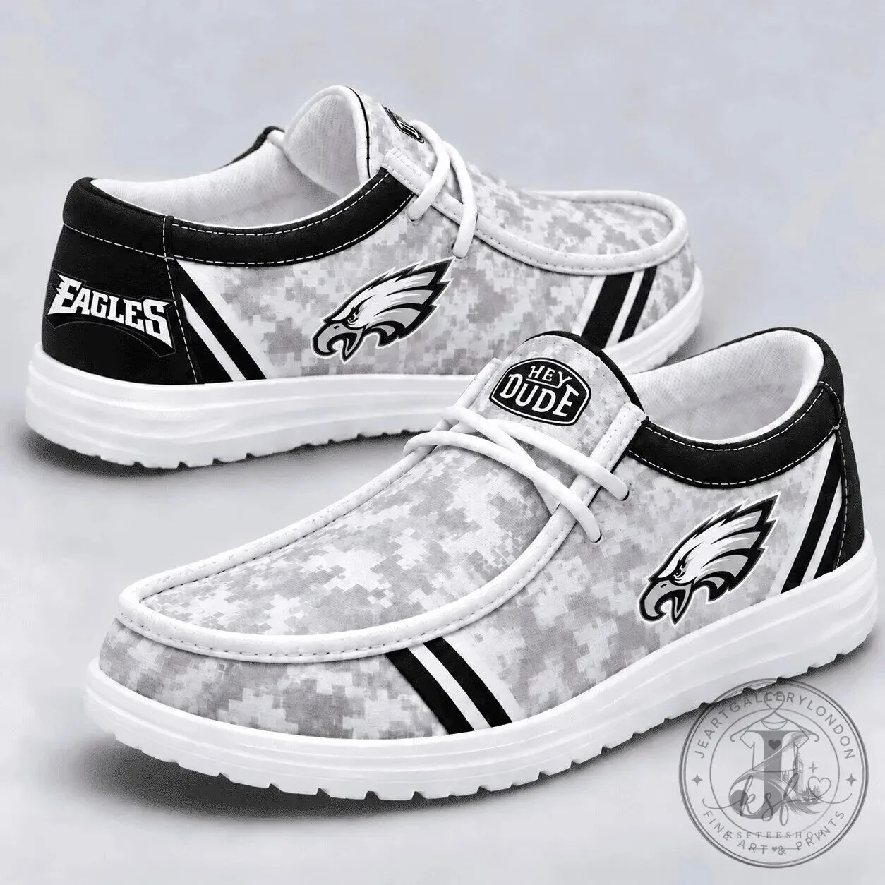 Philadelphia Eagles NFL Team Logo Digital Camouflage Pattern Casual Shoes 2 Philadelphia Eagles NFL Team Logo Digital Camouflage Pattern Casual Shoes