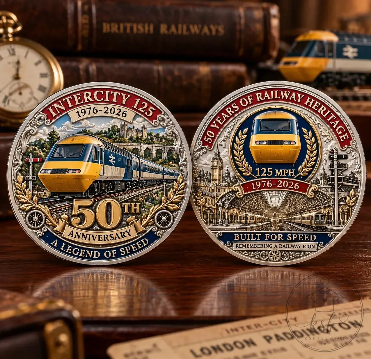 InterCity 125 50th Anniversary Railway Heritage Commemorative Challenge Coin