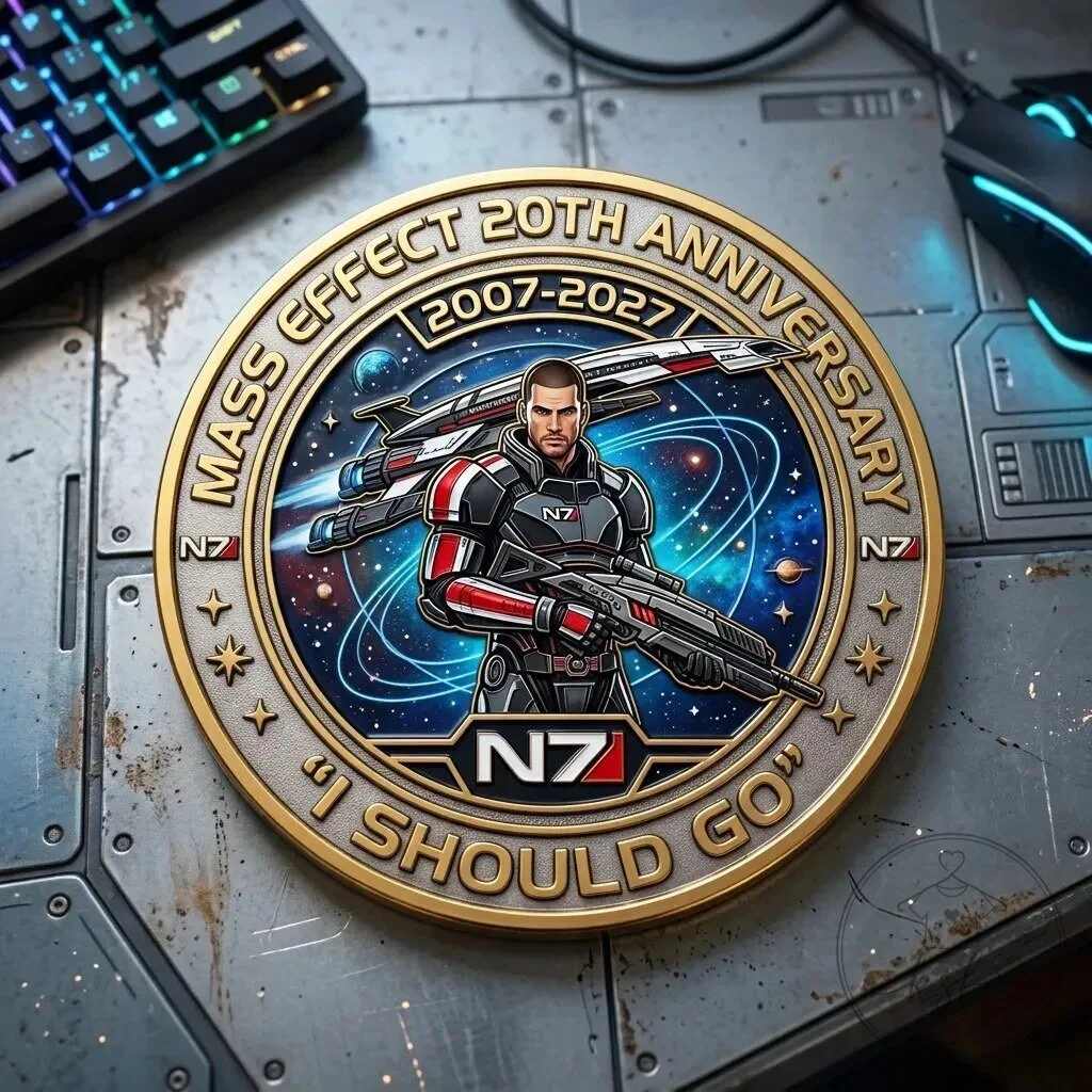 Mass Effect 20th Anniversary 2007-2027 Commander Shepard Collectible Coin