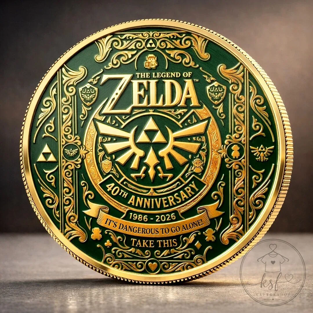 40th Anniversary Commemorative Coin - Collectible Gold Plated Edition of The Legend of Zelda