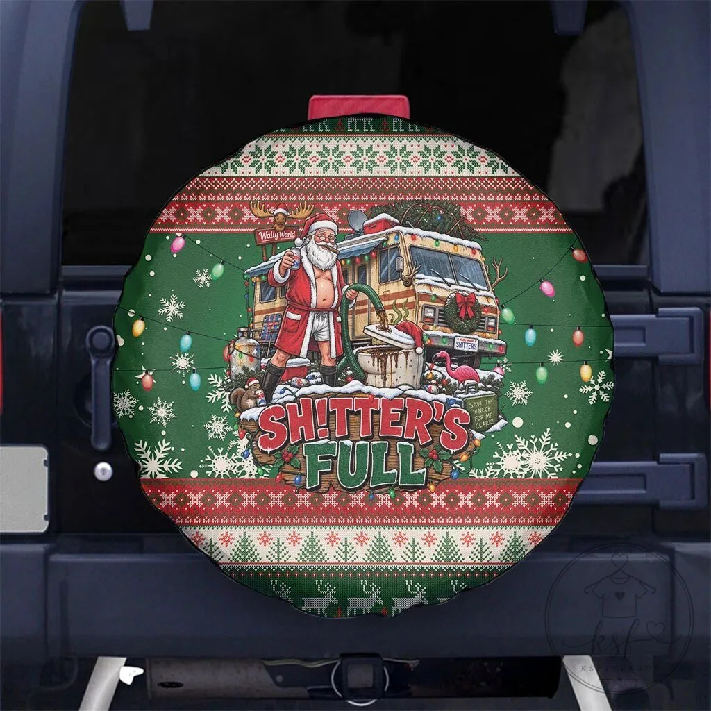 Christmas Vacation Shitter's Full Funny Holiday Spare Tire Cover