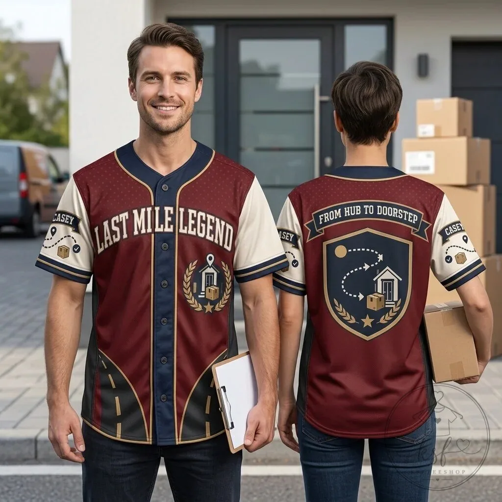 Last Mile Legend Delivery Driver Logistics Baseball Jersey