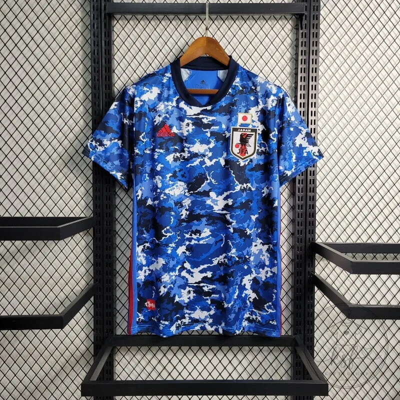 Japan National Football Team 2020 Home Kit Blue Camouflage Soccer Jersey