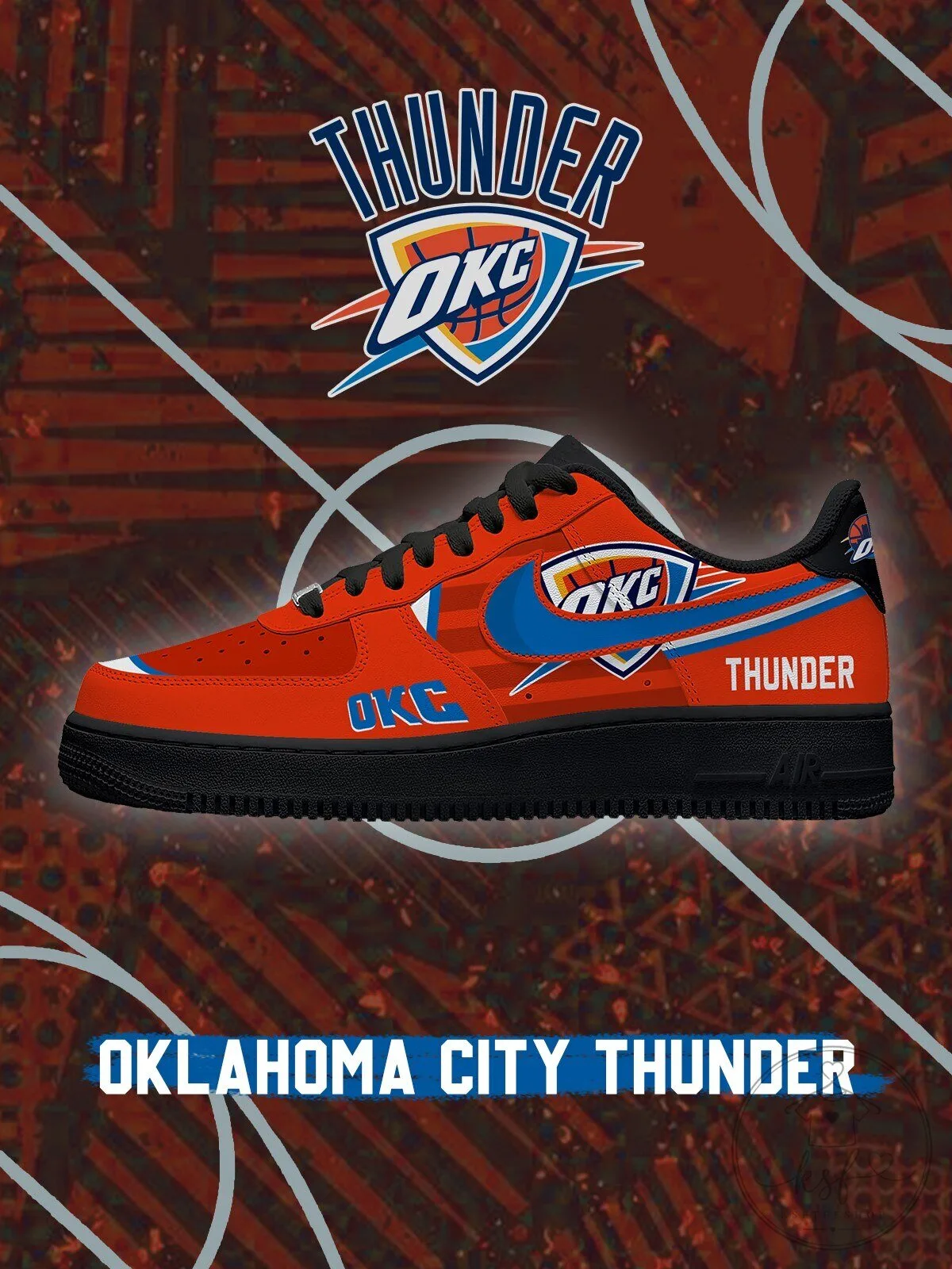 Oklahoma City Thunder Basketball Team Custom Designed Sneakers 3 Oklahoma City Thunder Basketball Team Custom Designed Sneakers