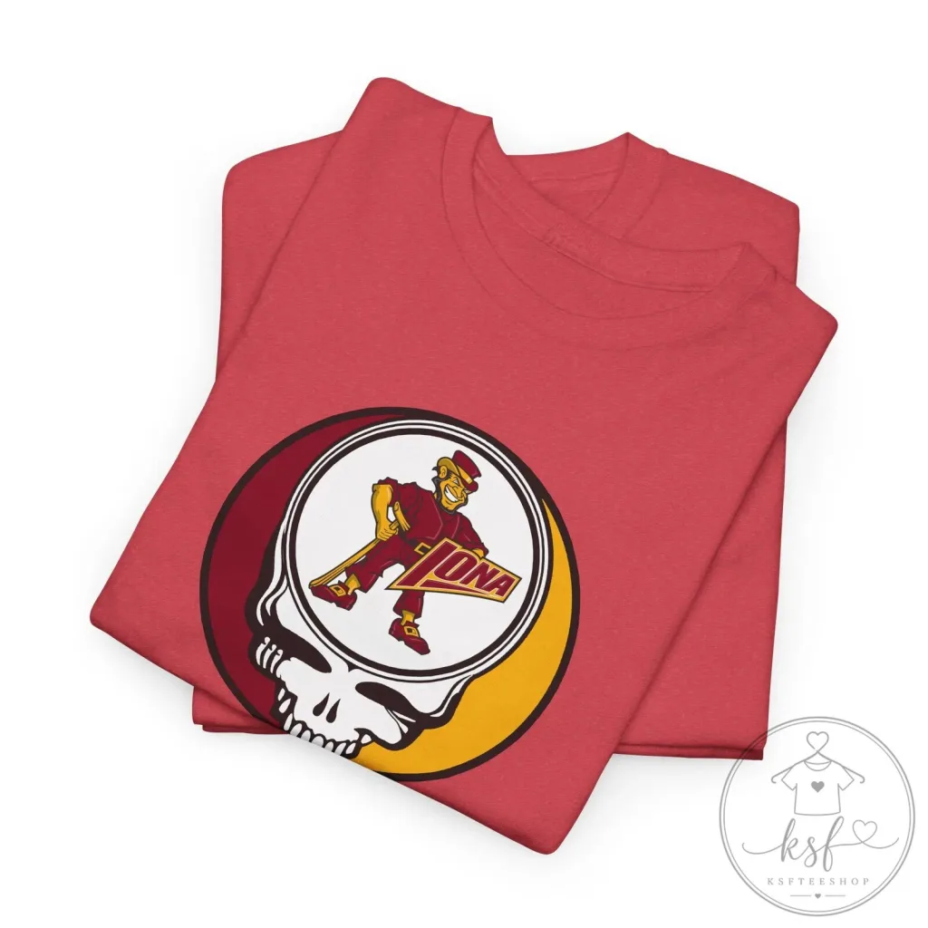 Iona Gaels Stealie Skull Grateful Dead Inspired College Sports T-Shirt Iona Gaels Stealie Skull Grateful Dead Inspired College Sports T-Shirt