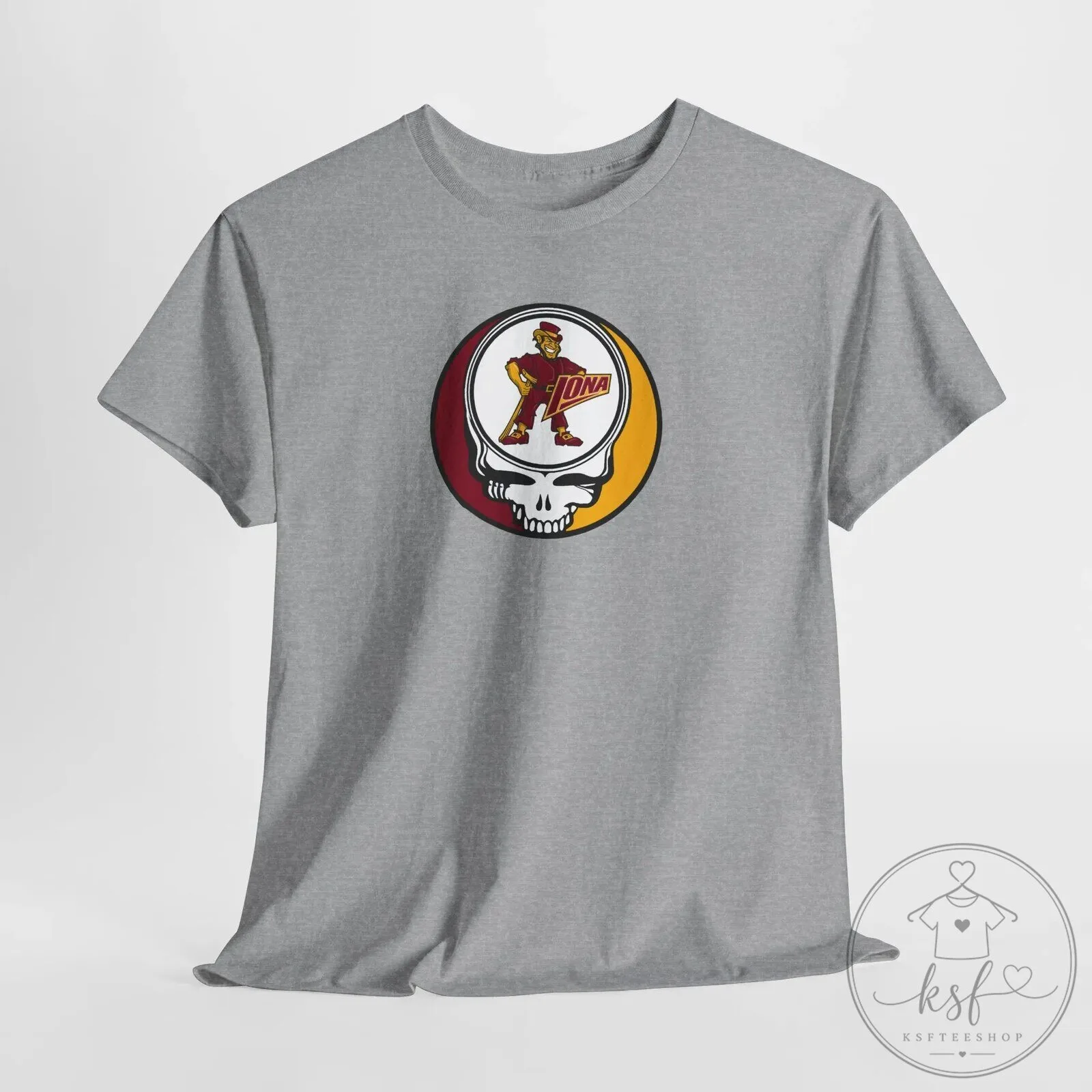 Iona Gaels Stealie Skull Grateful Dead Inspired College Sports T-Shirt 27 Iona Gaels Stealie Skull Grateful Dead Inspired College Sports T-Shirt