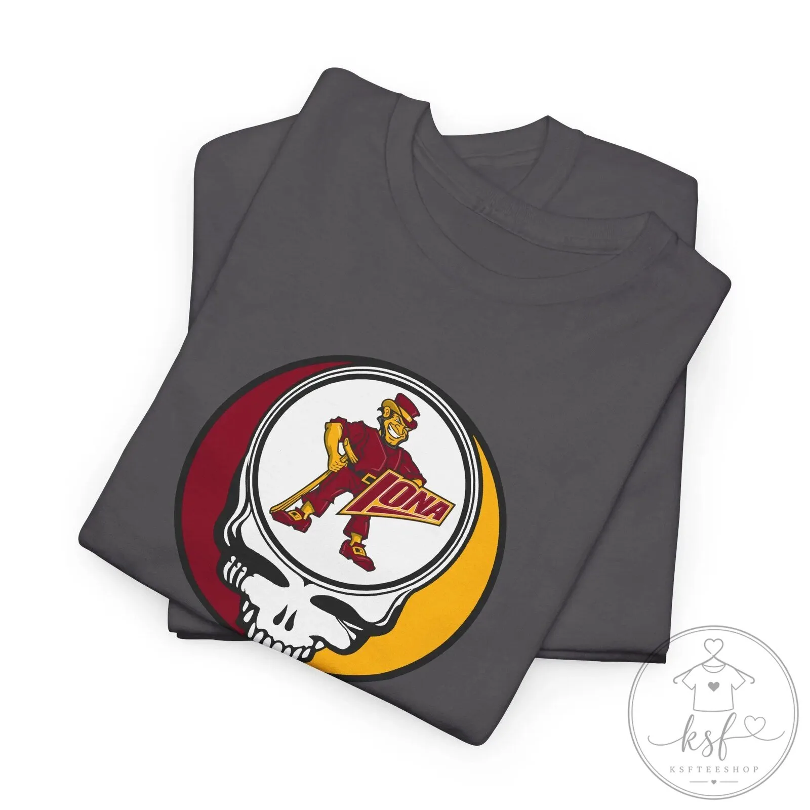 Iona Gaels Stealie Skull Grateful Dead Inspired College Sports T-Shirt 28 Iona Gaels Stealie Skull Grateful Dead Inspired College Sports T-Shirt