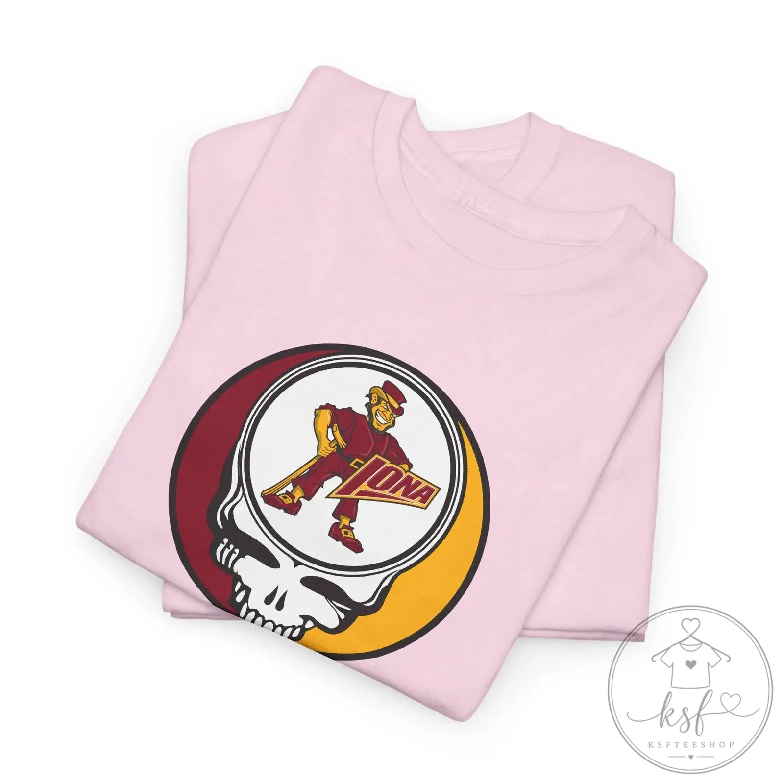 Iona Gaels Stealie Skull Grateful Dead Inspired College Sports T-Shirt 36 Iona Gaels Stealie Skull Grateful Dead Inspired College Sports T-Shirt