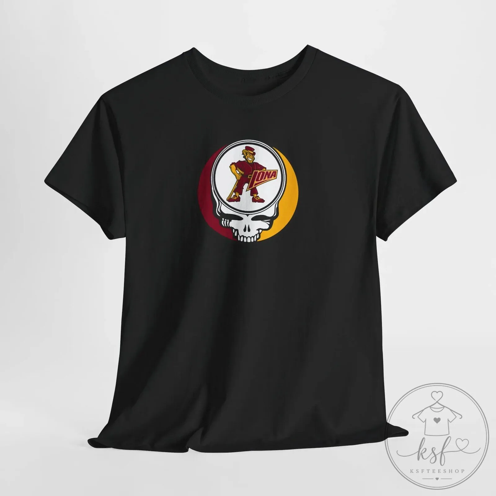 Iona Gaels Stealie Skull Grateful Dead Inspired College Sports T-Shirt 39 Iona Gaels Stealie Skull Grateful Dead Inspired College Sports T-Shirt