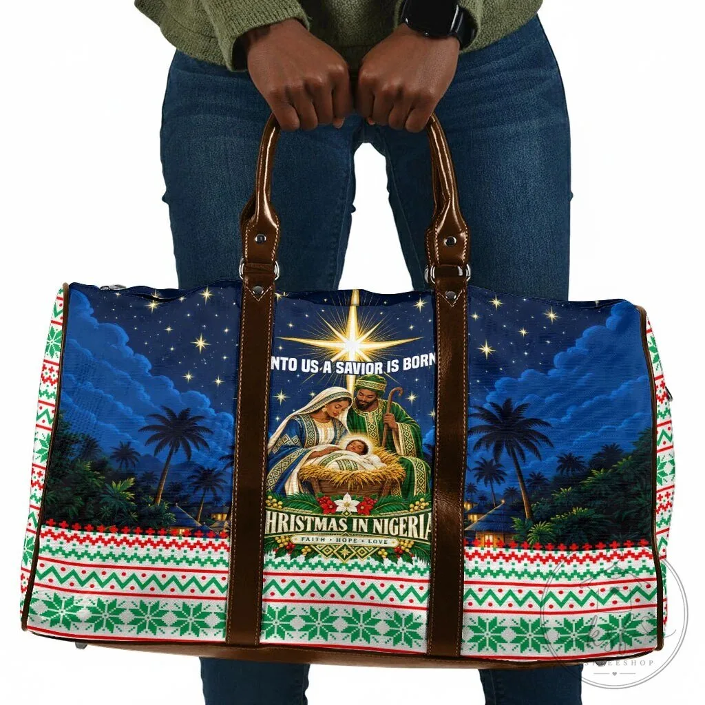 Christmas in Nigeria Nativity Scene Travel Bag