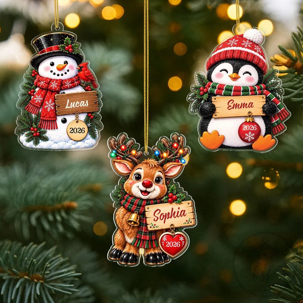 Personalized Christmas Snowman Nutcracker Santa Claus Acrylic Ornament 11 Personalized Christmas Snowman Nutcracker Santa Claus Acrylic Ornament