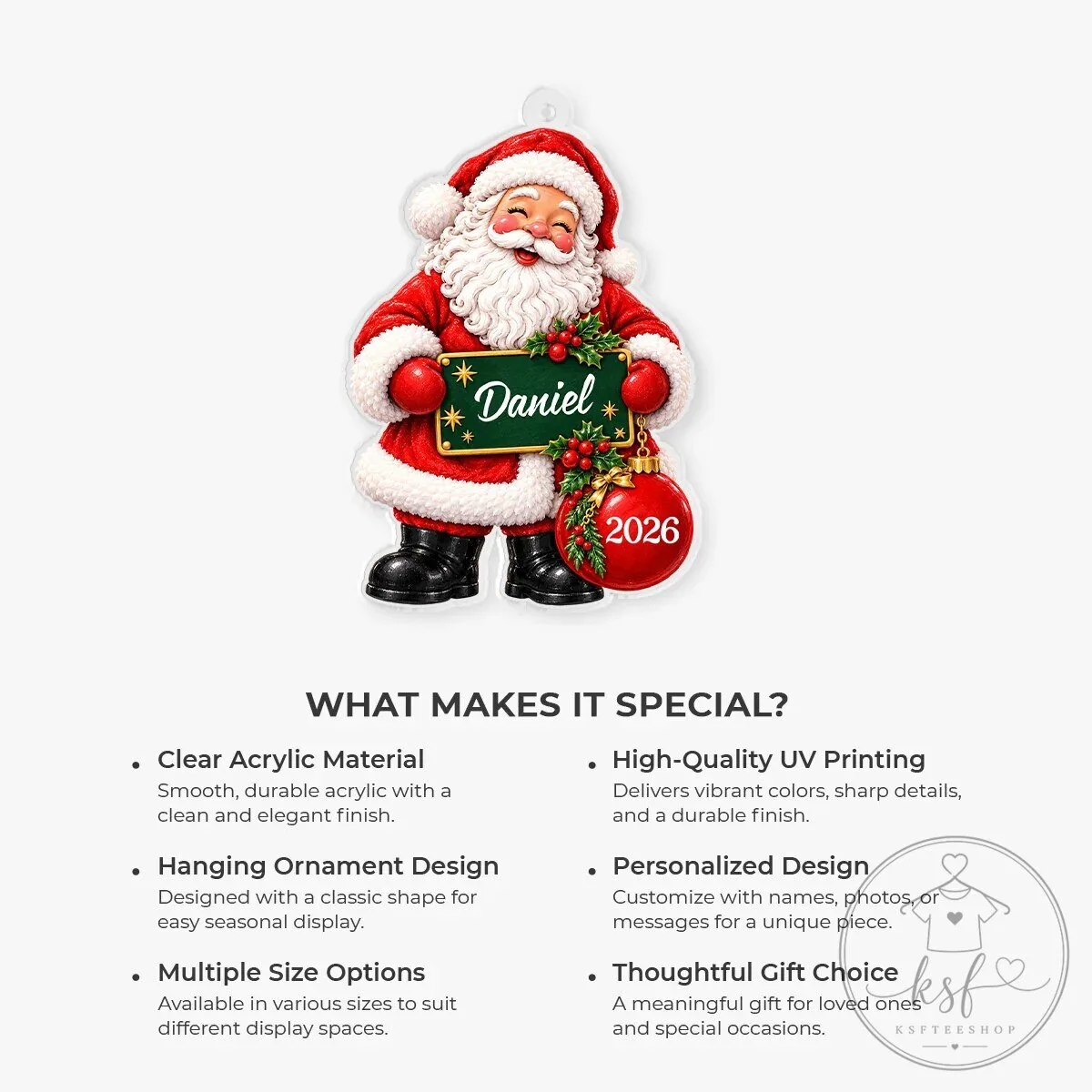 Personalized Christmas Snowman Nutcracker Santa Claus Acrylic Ornament 15 Personalized Christmas Snowman Nutcracker Santa Claus Acrylic Ornament