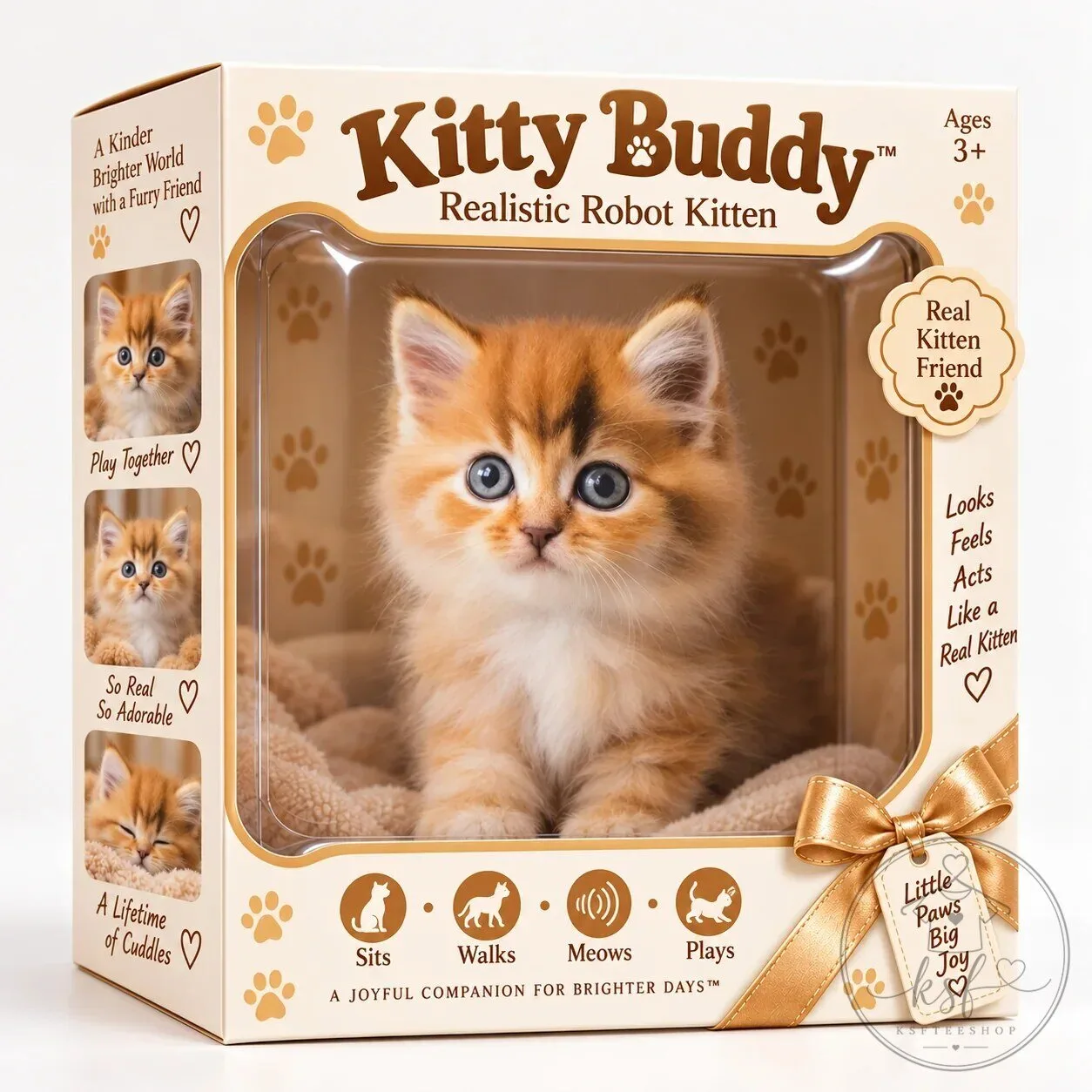 Realistic Robot Kitten Interactive Walking and Meowing Companion Toy 4 Realistic Robot Kitten Interactive Walking and Meowing Companion Toy