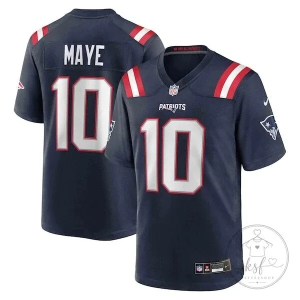 Navy Blue Football Jersey for Drake Maye of the New England Patriots 1 Navy Blue Football Jersey for Drake Maye of the New England Patriots