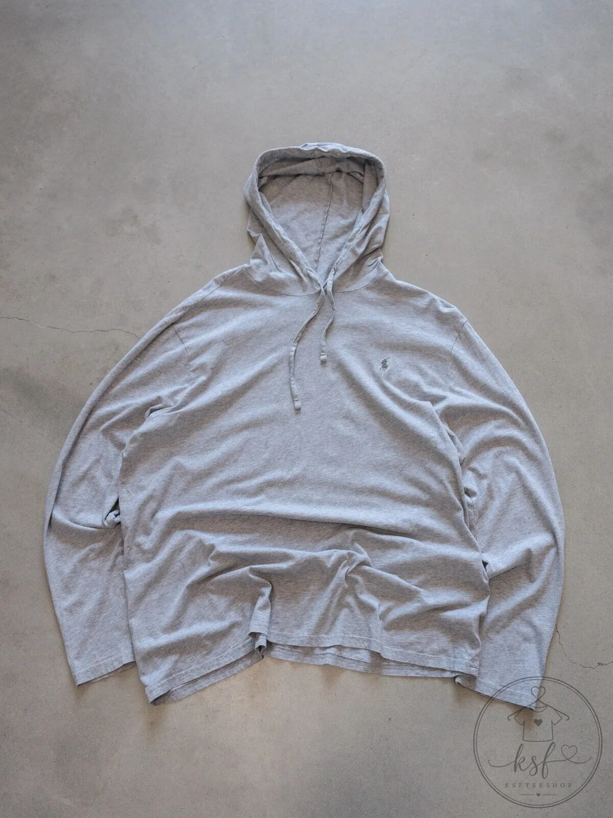 Grey Polo Ralph Lauren Lightweight Long Sleeve Hoodie for Men 1 Grey Polo Ralph Lauren Lightweight Long Sleeve Hoodie for Men